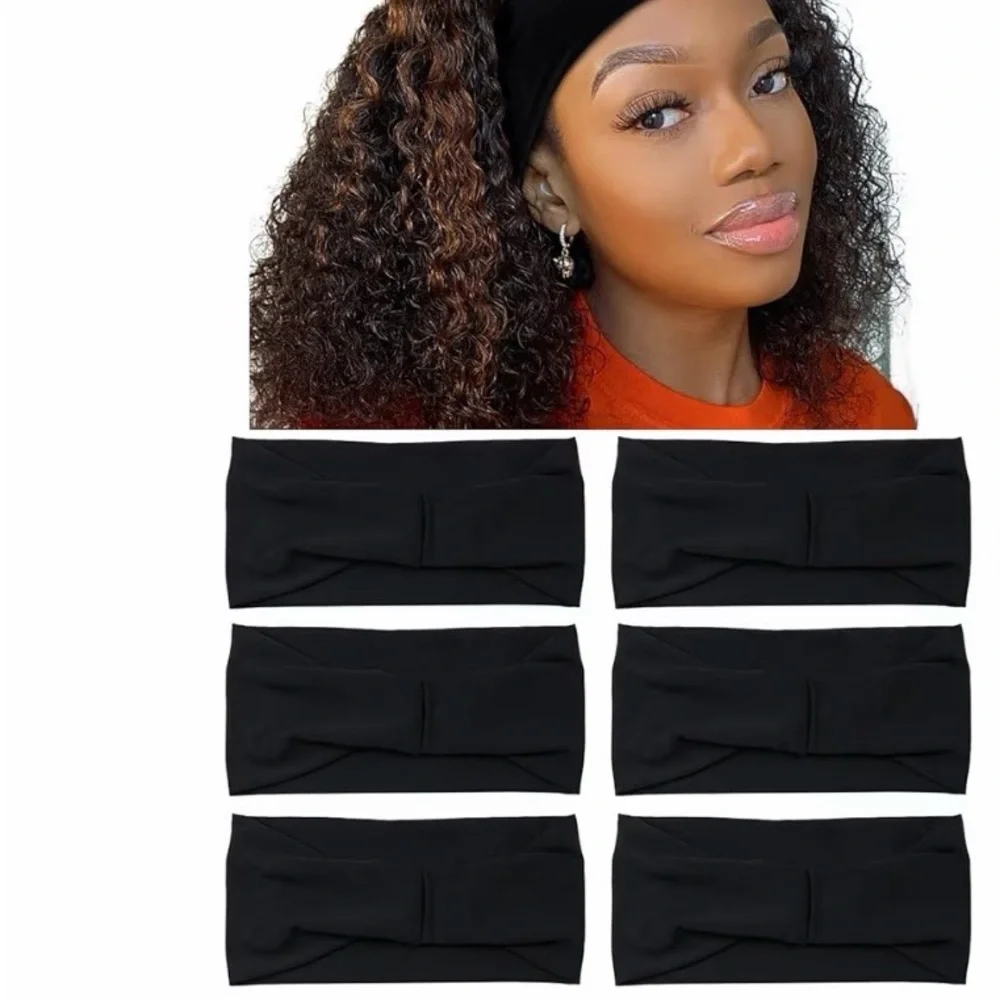 Nwot Black Wide Headbands for Women set of 9